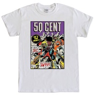 Hip Hop Rapper T Shirt Comic Style Artwork Inspired By 50 Cent