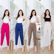 Double Fabric Pants High Waist 8-Leg Legs Small Cylinder Tinted Super Beautiful Shape M-3XL