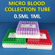 Micro blood collection tube 0.5ml 1ml lithium heparin edta blood conventional sodium anticoagulation