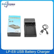 USB Charger LP-E8 LP E8 LPE8 for Canon EOS 550D 600D 650D 700D Kiss X4 X5 X6i X7i Rebel T2i T3i T4i 