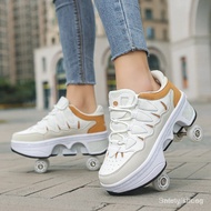 2026 Kids Automatic Pop-up Skates 4 Wheel Roller Shoes Boys Girls Casual Wheeled Sneakers With Wheel