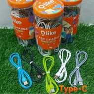 OLIKE data cable (1 jar 20 pcs) D311M/MICRO & D311C TYPE-C 2,1A MAX