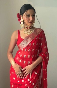 [Pre Order] 1 Minute Ready To Wear / Normal Cotton Saree ~ Delivery Lead Time : 10 days