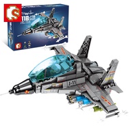Sembo Block J-11B Fighter Air Craft Missile Vehicle Military Army Building Block Brick Toy Boy Girl 