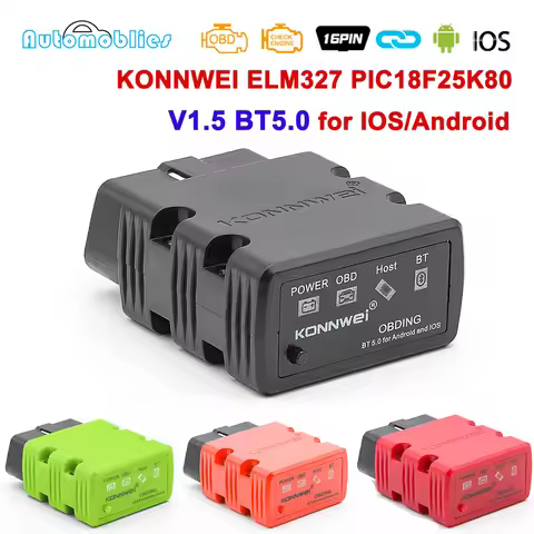 KONNWEI ELM327 V1.5 OBD2 Scanner PIC18f25k80 Bluetooth-Compatible 5.0 KW902 ODB2 ELM 327 V1 5 Auto S