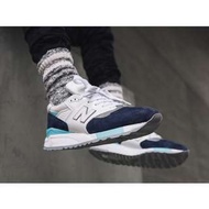 現貨 iShoes正品 New Balance 男鞋 麂皮 皮革 白藍綠 美製 日系 復古 慢跑鞋 M998WTP D