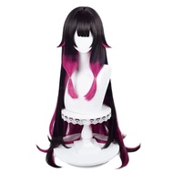 Fatui Columbina Synthetic Wig 105cm Long Black Pink Mixed Cosplay Anime Wigs Columbina Accessory Hea