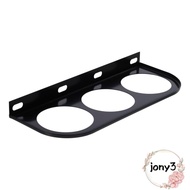 JONY 52mm/2in 3-Hole, 7.44 *3*0.66Inch Metal Gauge Mount Holder, Easy to use 3-Hole Black Triple Ins