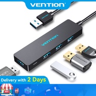 Vention Ultra-Slim USB 3.0 Hub 4-Port, Compact High-Speed Data Hub for Professional PC Setup and Mul