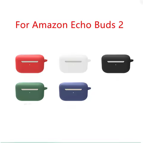 For Amazon Echo Buds 2 Case Solid Color Earphone Cover Fundas Shell Soft Shockproof Silicone Hearpho