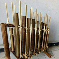 set angklung bambu hitam 8 nada