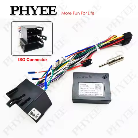 Mini-ISO CAN Bus Decoder Harness, SWC Retention 16Pin Android Radio Adapter, for Opel Astra G Corsa 