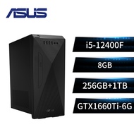 (福利品)華碩 ASUS 桌上型電腦 (i5-12400F/8GB/256GB+1TB/GTX1660Ti-6G/W11) S501MD H-S501MD-51240F006W