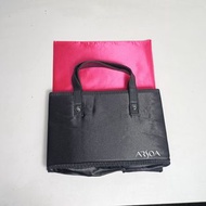 日本 ARSOA 黑色帆布 露營 汽車尾箱 摺疊 手提 收納籃