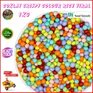 COKLAT CRISPY RICE COLOUR VIRAL (1KG) YUSUFF TAIYOOB Chocolate Coated Rice Cracker Colour Assorted C
