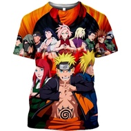 Casual Baju Anime Naruto Akatsuki 3D Print T-Shirt Men Ladies  Casual Cute Short Sleeve Unisex Baju