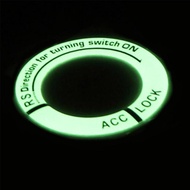 3.4x3.4cm LED Luminous Car Ignition Key Hole Ring Coil Sticker K1D5 N9F5 Lamp X9V4 V8K0 Q4E7 K6T2