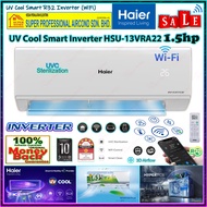 Haier 1.5hp Inverter Air Conditioner HSU-13VRA22 (WiFi) UV Cool Smart R32 5 Star Energy Rating Inverter Aircond ((UVC Sterilization))