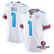 Men's Houston Texans #1 Tank Dell White Limited American Football Jersey