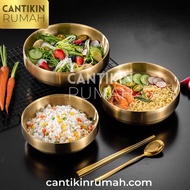 Korean DOUBLE WALL STAINLESS Steel 304 GOLD SIDE DISH BOWL Stainless Steel Bowl