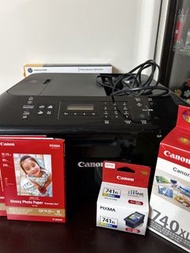 Canon 740XL & 741XL黑色彩色墨水盒 送MX410 Printer 打印機