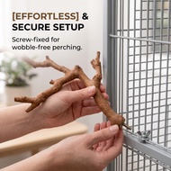 Natural Grape Wood Bird Perch for Bird Cages - Standing Perch for Beak and Claw Health