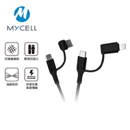 【Mycell】60W 四合一充電線-1.5M/黑
