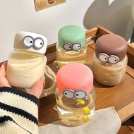 【Wholesale】 (300ML EYE GLASS BOTTLE) 300ml Graduated Dwarf Eyes Glass Water Bottle 【iki】