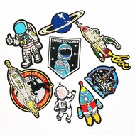 Embroidered Patch Spaceship Astronaut Embroidery Patch Jeans Decoration Embroidery Patch Embroidery 