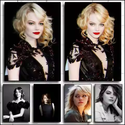 E-Emma Stone Poster Wall art print art suitable for living room bedroom bar parlor home decoration g