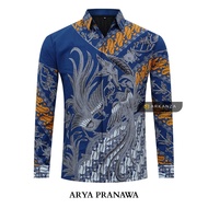 KEMEJA Original Batik Shirt With ARYA PRANAWA Motif, Men's Batik Shirt For Men, Slimfit, Full Layer, Long Sleeve