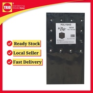 TRIO Polybag / Polibeg Hitam Tebal 14"x14" - 400g