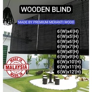 (6 feet width) Bidai Kayu Outdoor Blind Wooden Blinds Woodblind Meranti Wood Curtain Bedai