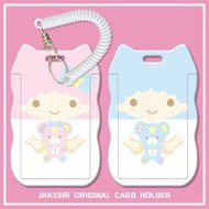 Card Holder Protective Case Cartoon Access Control Gemini Cute Student Slide Meal Bus Id Campus