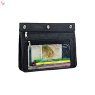 Pencil Pouch for 3 Ring Binder, Expandable Binder Pouches with Zipper, Large Capacity Pen Holder Cas