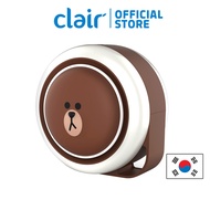 ★Clair x LINE FRIENDS★ Brown Table Air Purifier with Electrostatic Filter for Room Office removes 99