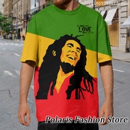 Jamaica Bob Marley T Shirts Men Kids Reggae Tshirts Vintage Clothes Rapper Hip Hop Women Tee Shirt R