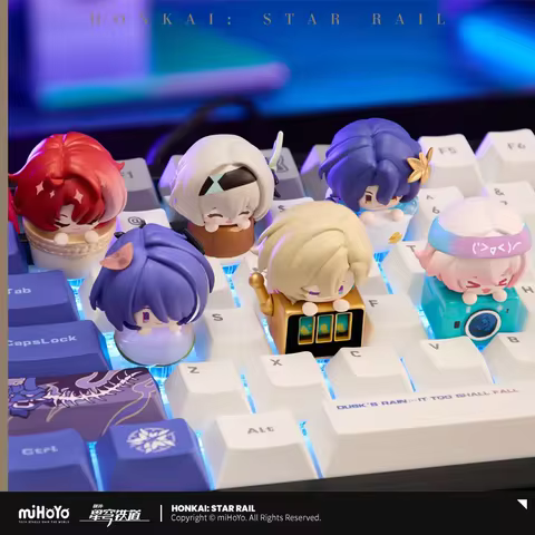 [Genuine] miHoYo Game Honkai Star Rail Fingertip Keycap Second Bounce Acheron Argenti Marth 7th Dr R
