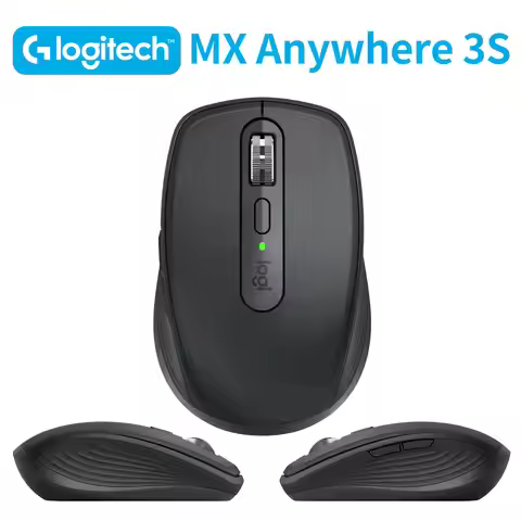 Logitech MX Anywhere 3S Wireless Mouse – High-Precision, Ergonomic Grip, Logitech Flow, Long Battery