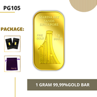 Puregold 99.99 ทองคำแท่ง 1g  ลาย Singapore Marina Bay Sand ทองคำแท้จากสิงคโปร์