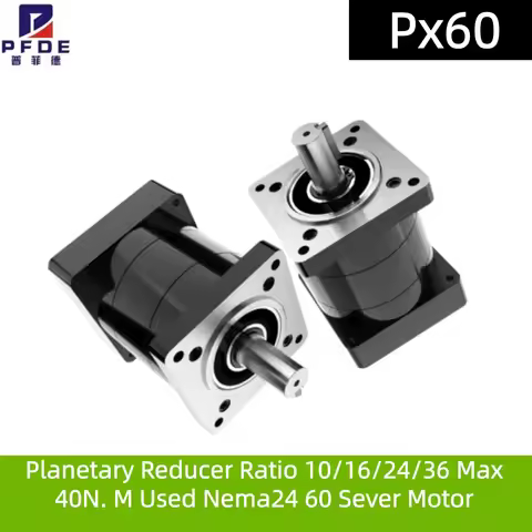 NEW Planetary Reducer Px60 Ratio 10/16/24/36 Max 40N. M Used Nema24 60 Sever Motor Input Shaft 14mm