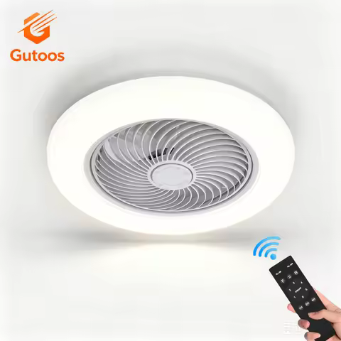 52cm Remote Ceiling Fan Light, Bedroom Living Room Dining Room Ceiling Lamps, Silent Ceiling Ventila