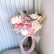永生捧花。新娘捧花。婚紗捧花。登記捧花。結婚。婚禮。乾燥捧花