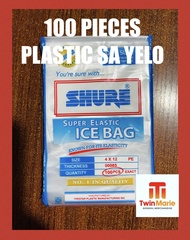 SHURE ICE BAG (plastic sa yelo) 100 pieces (ice tubig plastic) elastic