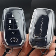 Electroplated TPU Car Key Case For Toyota Alphard Vellfire  5 6 Button Car Key Cover Interior Access