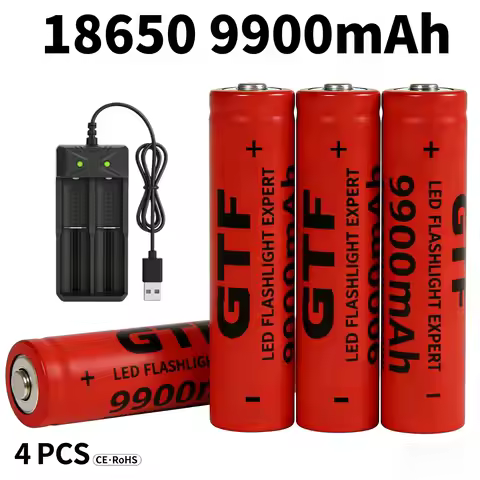18650 Battery Rechargeable Battery 3.7V 18650 9900mAh Capacity Li-ion Rechargeable Battery For Flash