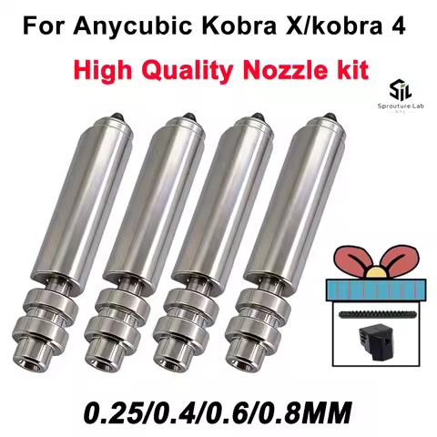Nozzles For Anycubic Kobra X/kobra 4 Quick Swap Hotend Nozzle Hardened Steel 0.25/0.4/0.6/0.8mm Kobr