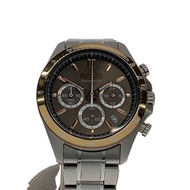 SEIKO mens watches quartz wrist watch analogues stainless GRY SLV SS Bezel GLD 8T63-00D0 Direct from