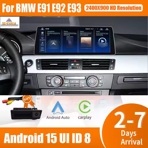 12.8"2400X90 HD Wireless CarPlay Android 15 Car Multimedia Screen For BMW 3 Series E91 E92 E93 CCC C