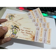 ticket stub 100pcs customized stub